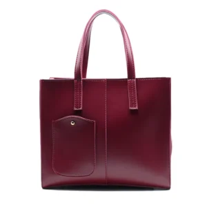 Baglory Modern Pocket Tote Maroon