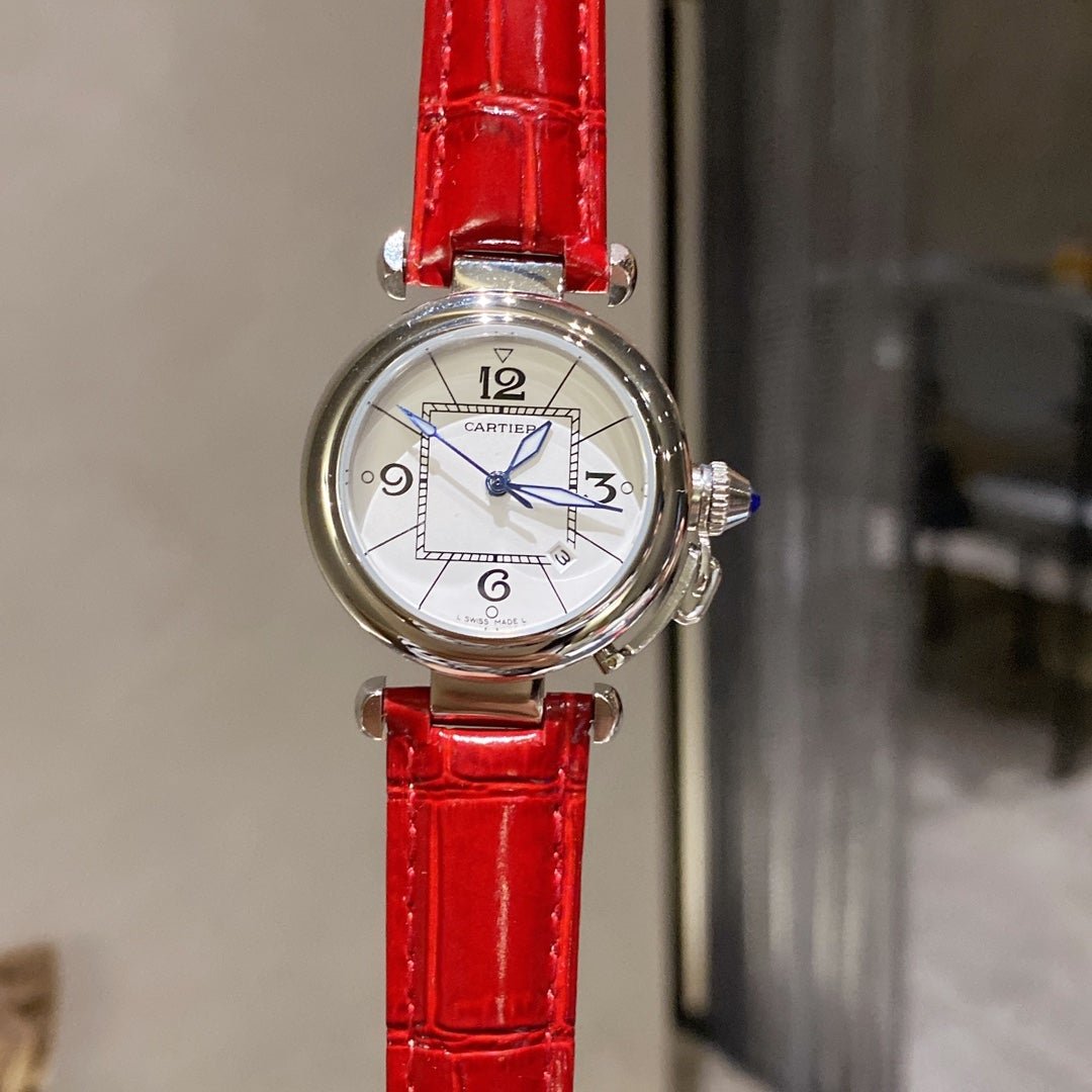 PASHA DE CARTIER 35MM QUARTZ STEEL WHITE DIAL - Image 2