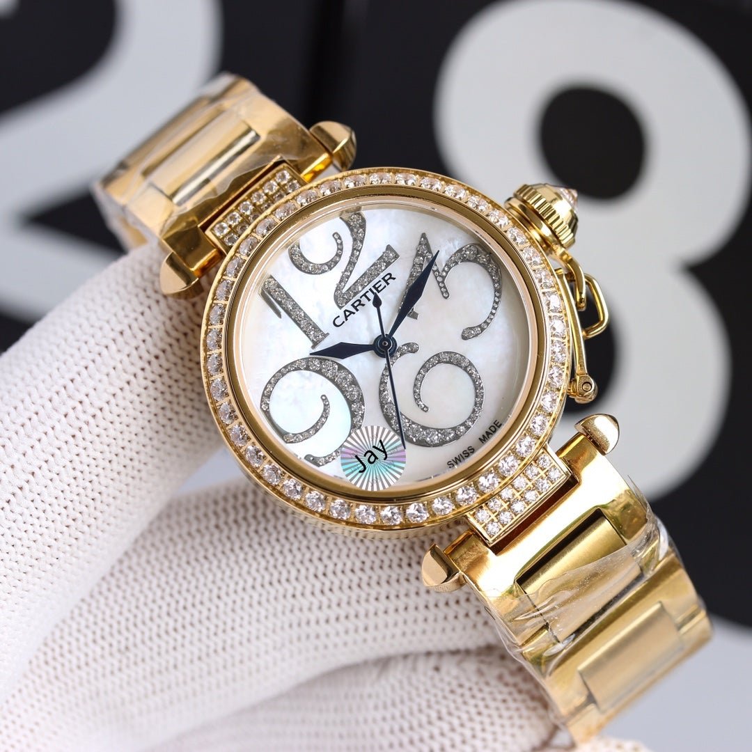 PASHA DE CARTIER 32MM AUTOMATIC GOLD CASE - Image 5