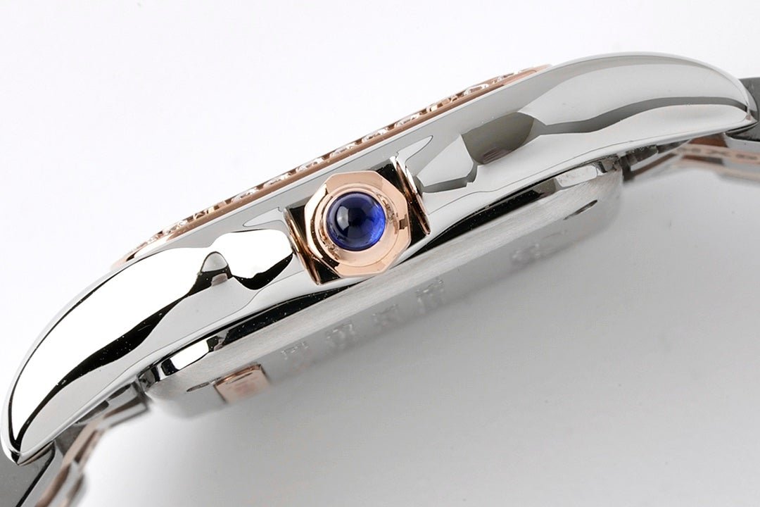 PANTHERE DE CARTIE 22MM QUARTZ ROSE GOLD STEEL WHITE DIAL - Image 5
