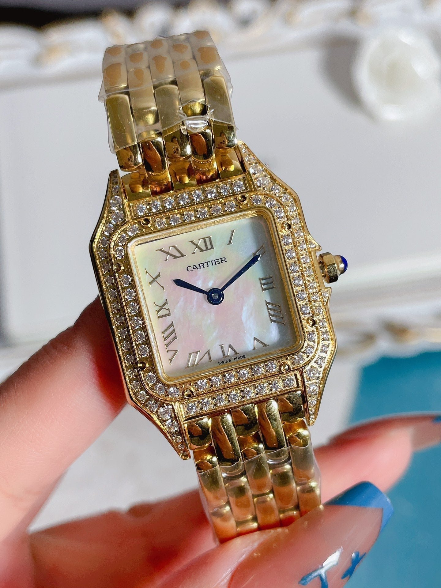 PANTHERE 27MM QUARTZ ROSE GOLD DIAMOND BEZEL - Image 5