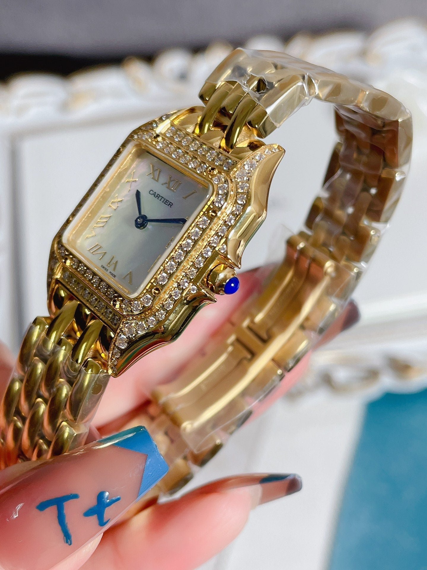 PANTHERE 27MM QUARTZ ROSE GOLD DIAMOND BEZEL - Image 6