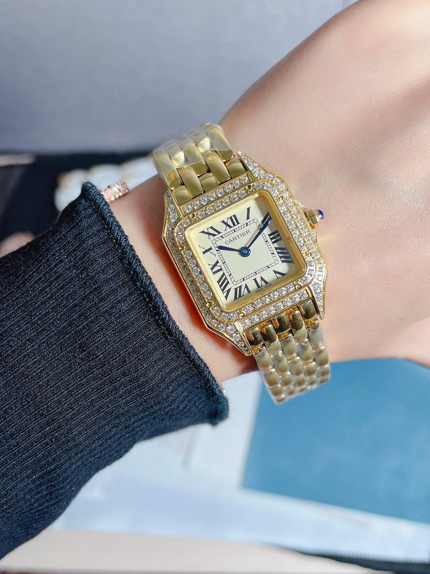 PANTHERE 27MM QUARTZ ROSE GOLD DIAMOND BEZEL - Image 8