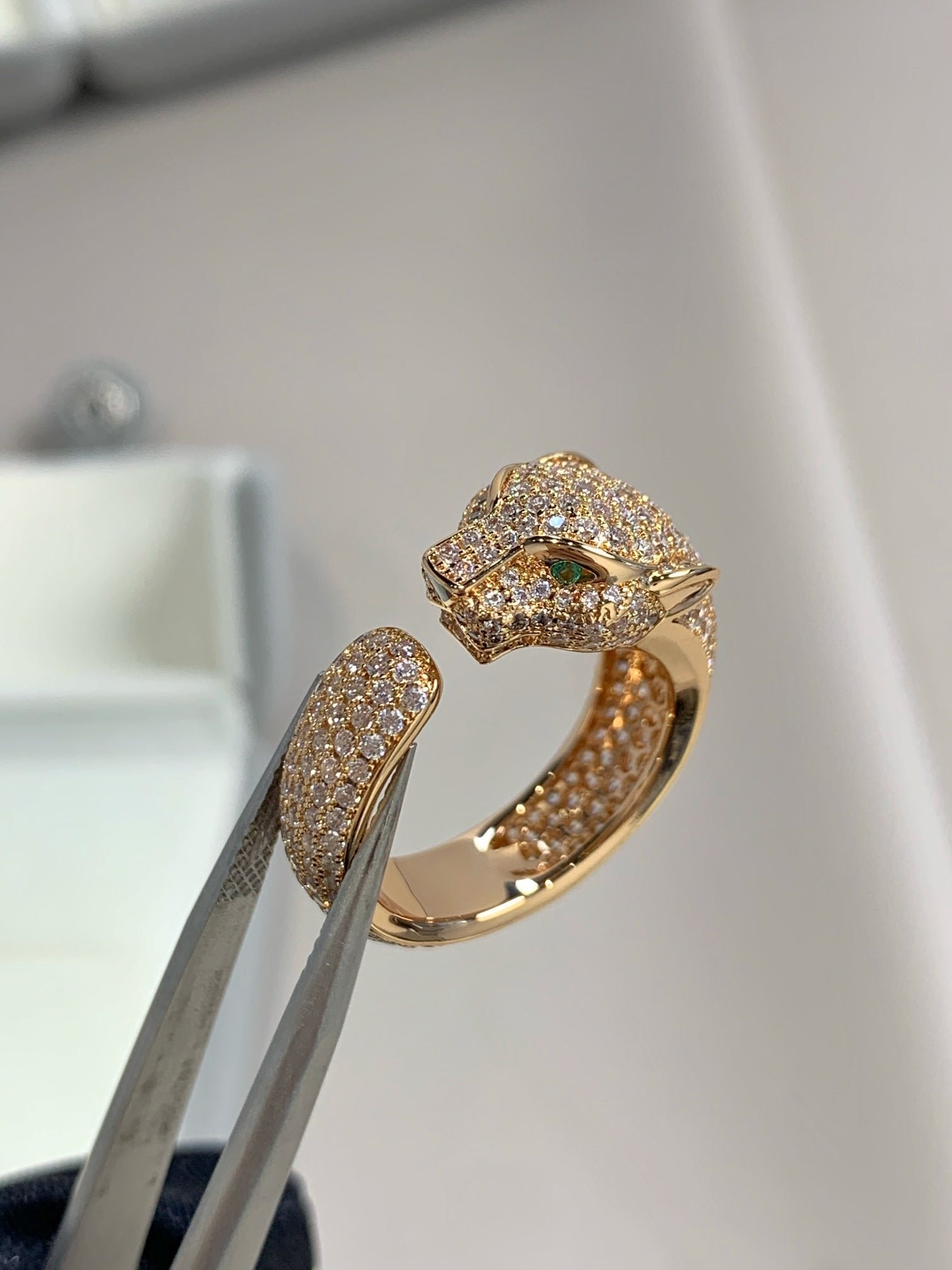PANTHERE PINK GOLD DIAMOND RING - Image 8