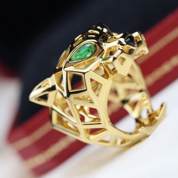 PANTHERE 31MM RING ONYX AND TSAVORITE GARNETS - Image 3