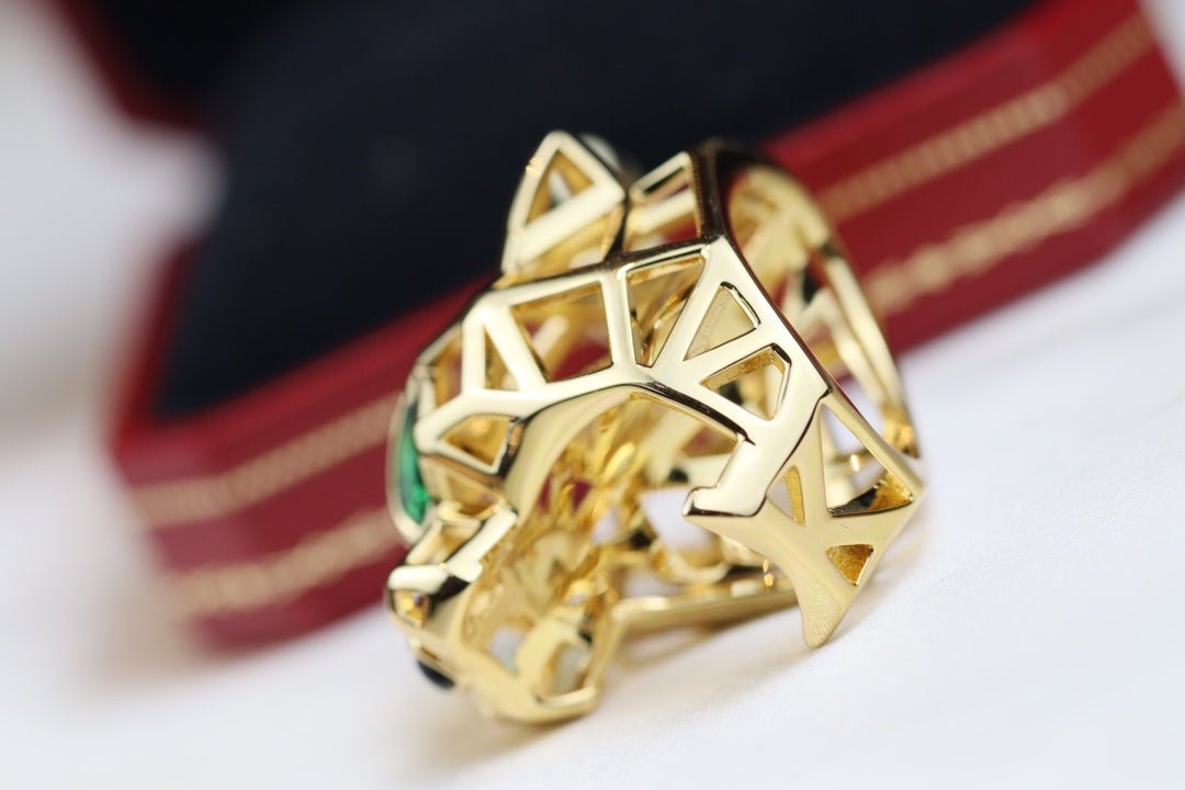 PANTHERE 31MM RING ONYX AND TSAVORITE GARNETS - Image 4