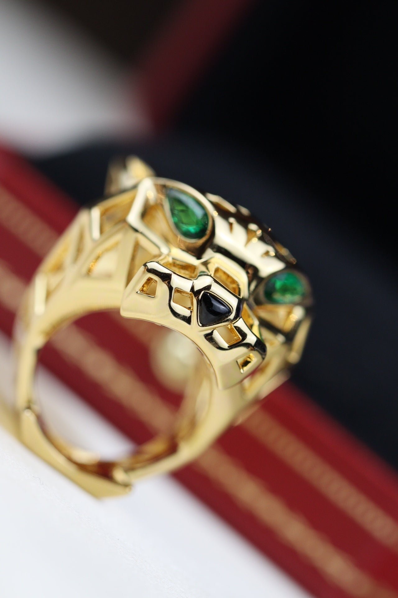 PANTHERE 31MM RING ONYX AND TSAVORITE GARNETS - Image 5