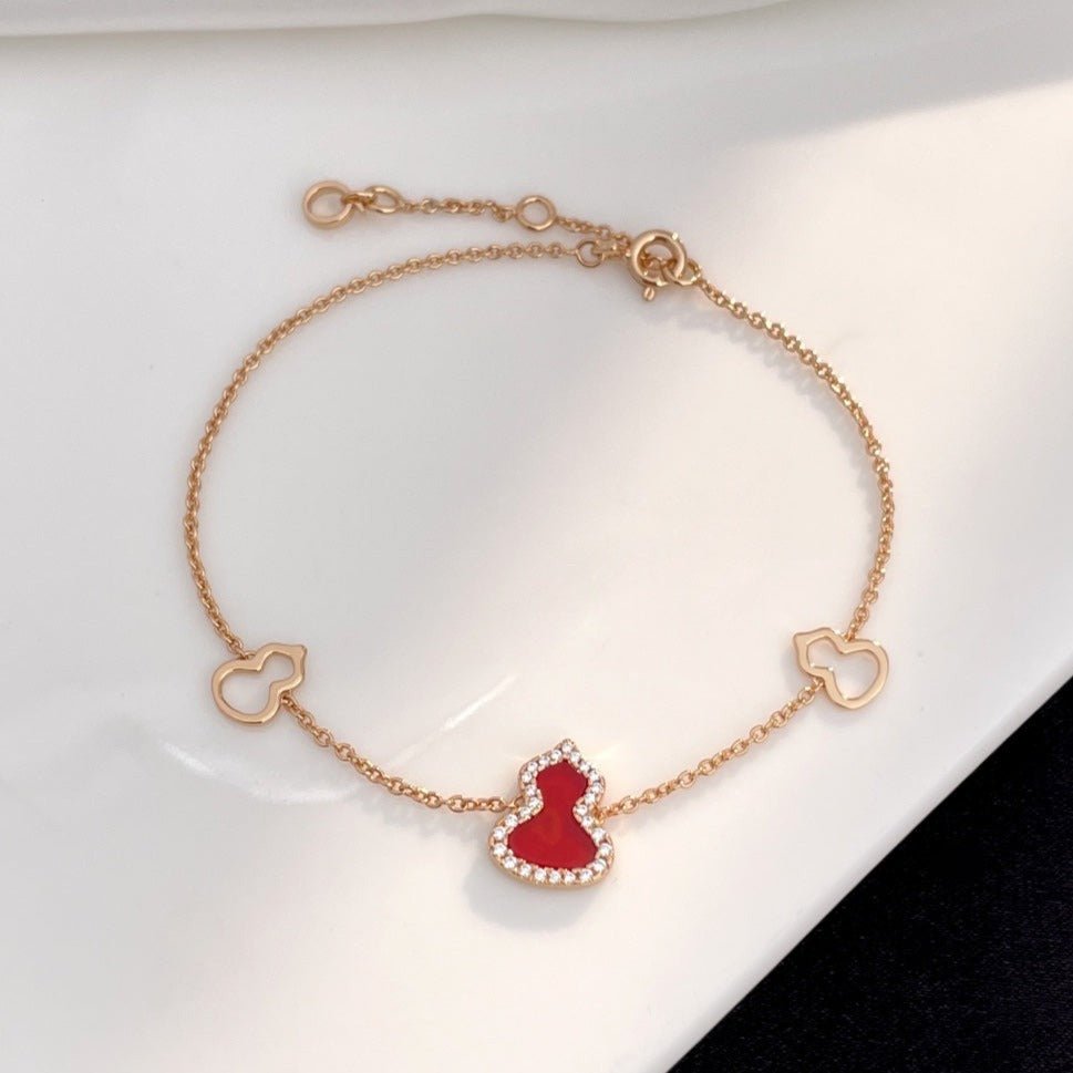 WULU 3 MOTIF DIAMOND PINK GOLD BRACELET - Image 2