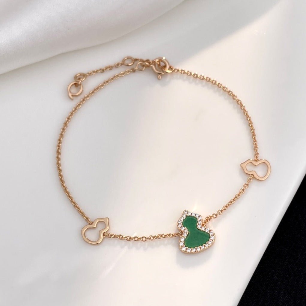 WULU 3 MOTIF DIAMOND PINK GOLD BRACELET - Image 3