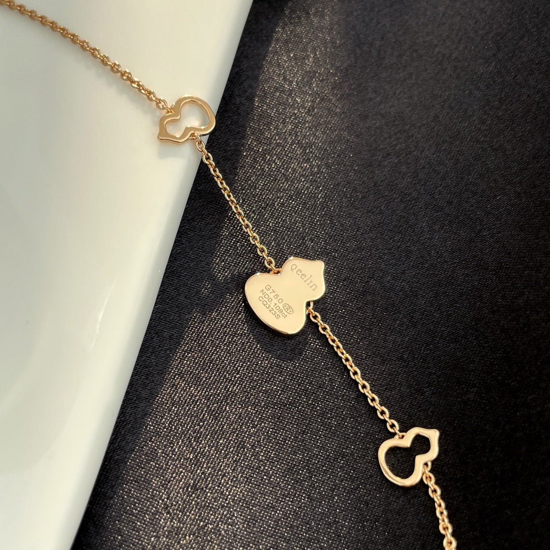 WULU 3 MOTIF DIAMOND PINK GOLD BRACELET - Image 9