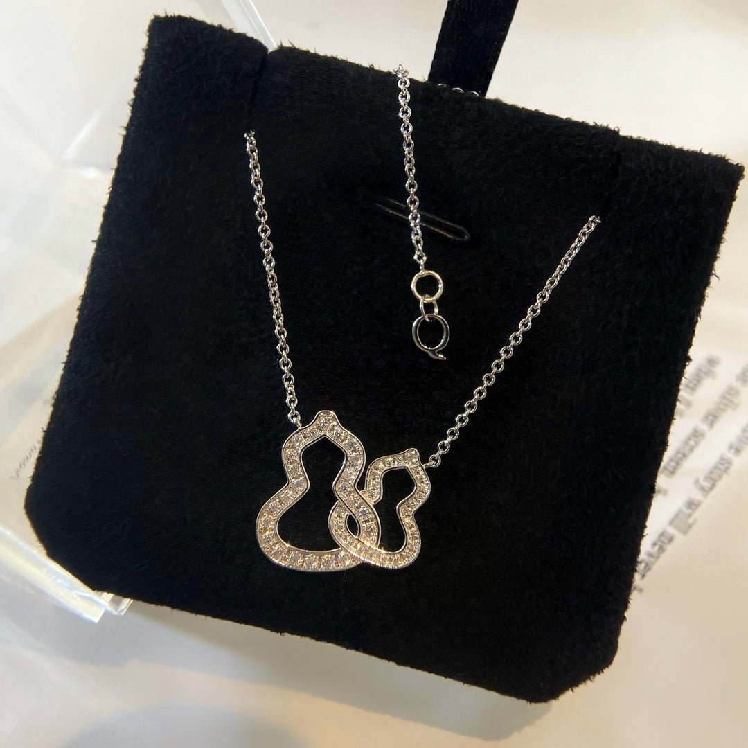 WULU DOUBLE DIAMOND SILVER NECKLACE - Image 5
