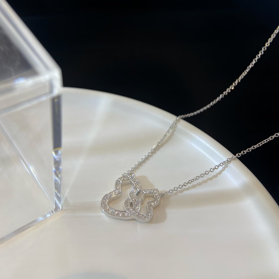 WULU DOUBLE DIAMOND SILVER NECKLACE - Image 2