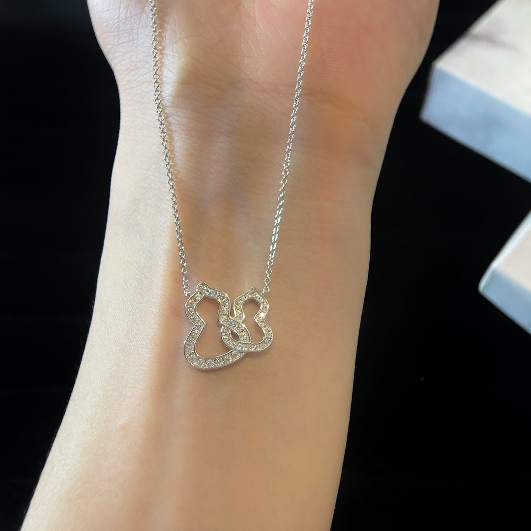 WULU DOUBLE DIAMOND SILVER NECKLACE - Image 7