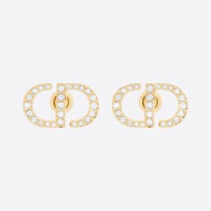 PETIT CD DIAMOND GOLD STUD EARRINGS