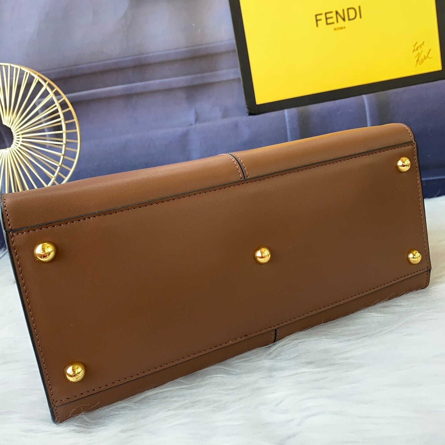 Peekaboo X-lite medium 30cm Bag tan lambskin gold hardware - Image 4