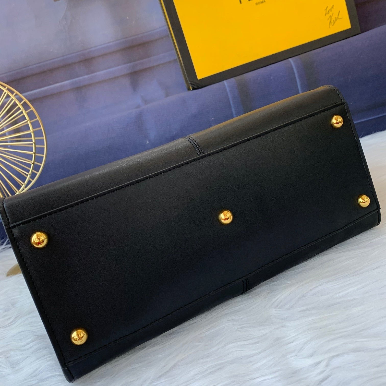 Peekaboo X-lite medium 30cm Bag black lambskin gold hardware - Image 3