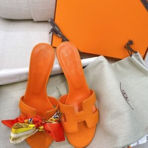 Oasis Sandal Epsom Calfskin Orange