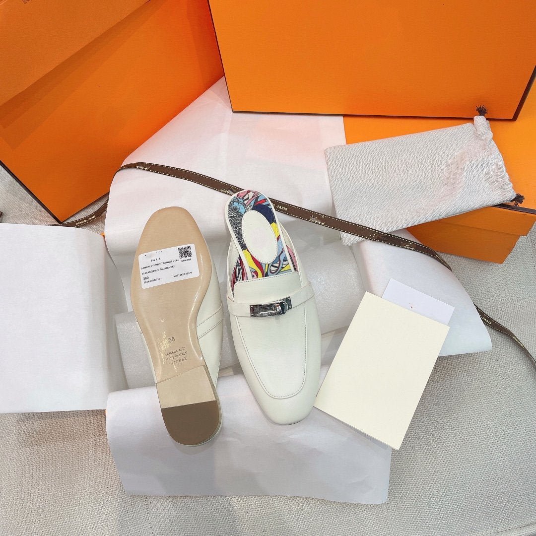 OZ Mule White Calfskin - Image 2