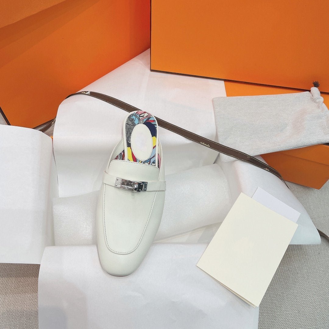 OZ Mule White Calfskin - Image 3
