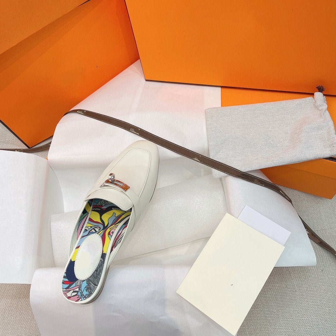 OZ Mule White Calfskin - Image 5