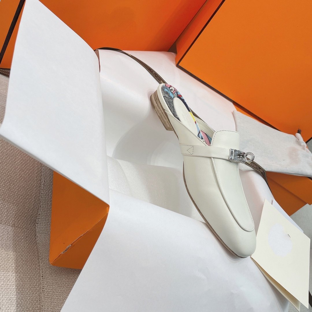 OZ Mule White Calfskin - Image 7