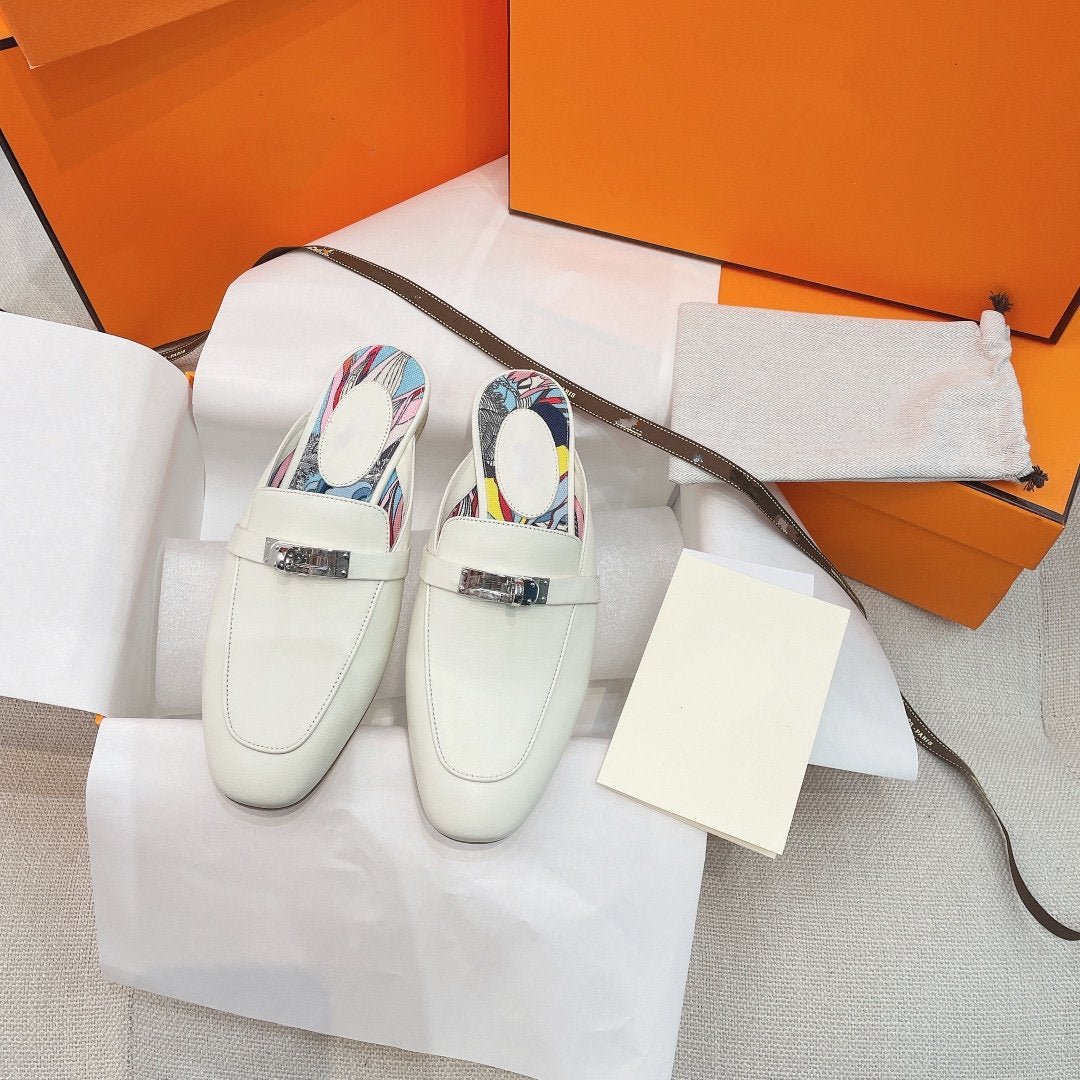OZ Mule White Calfskin - Image 9