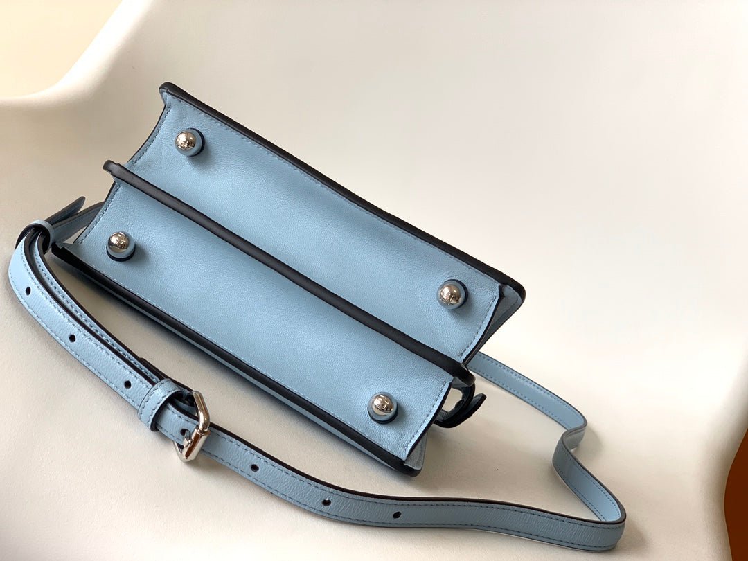 Peekaboo ISeeU Petite 20 Bag Baby Blue Lambskin Shw - Image 5
