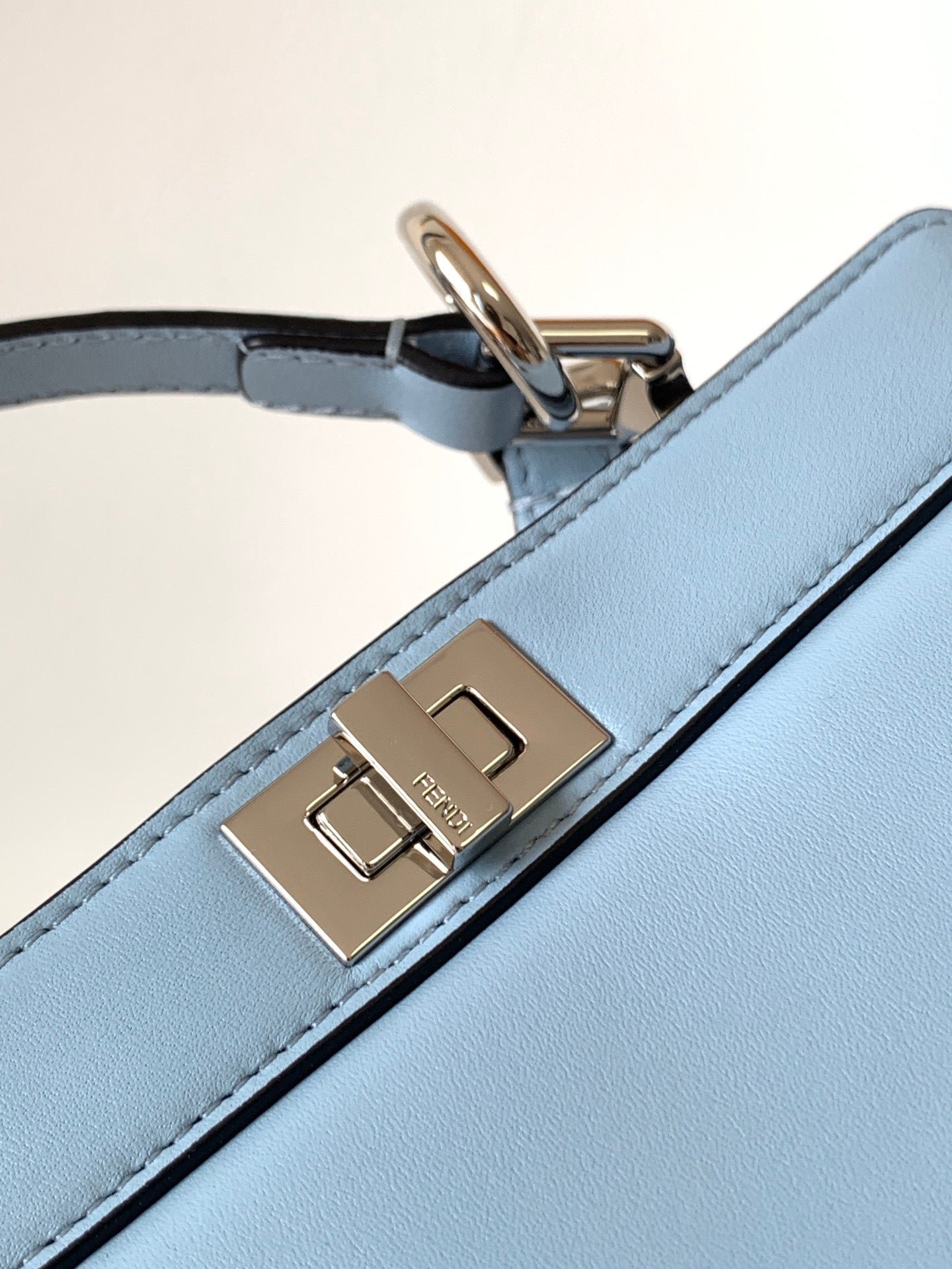 Peekaboo ISeeU Petite 20 Bag Baby Blue Lambskin Shw - Image 3