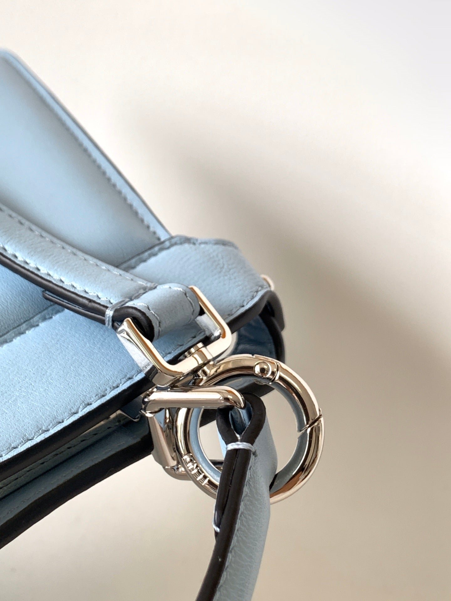 Peekaboo ISeeU Petite 20 Bag Baby Blue Lambskin Shw - Image 9