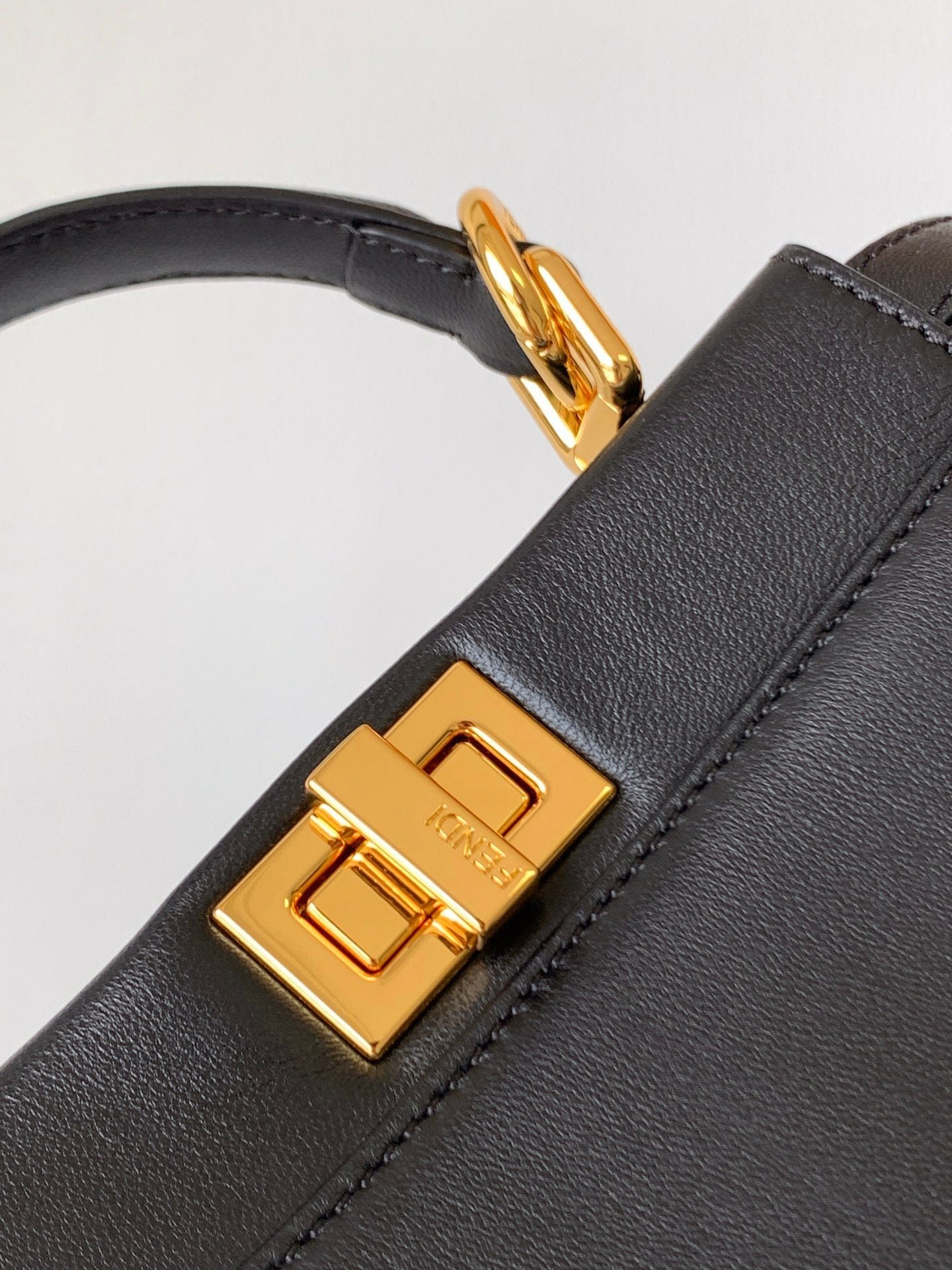 Peekaboo Mini 23cm Bag black lambskin gold hardware - Image 6