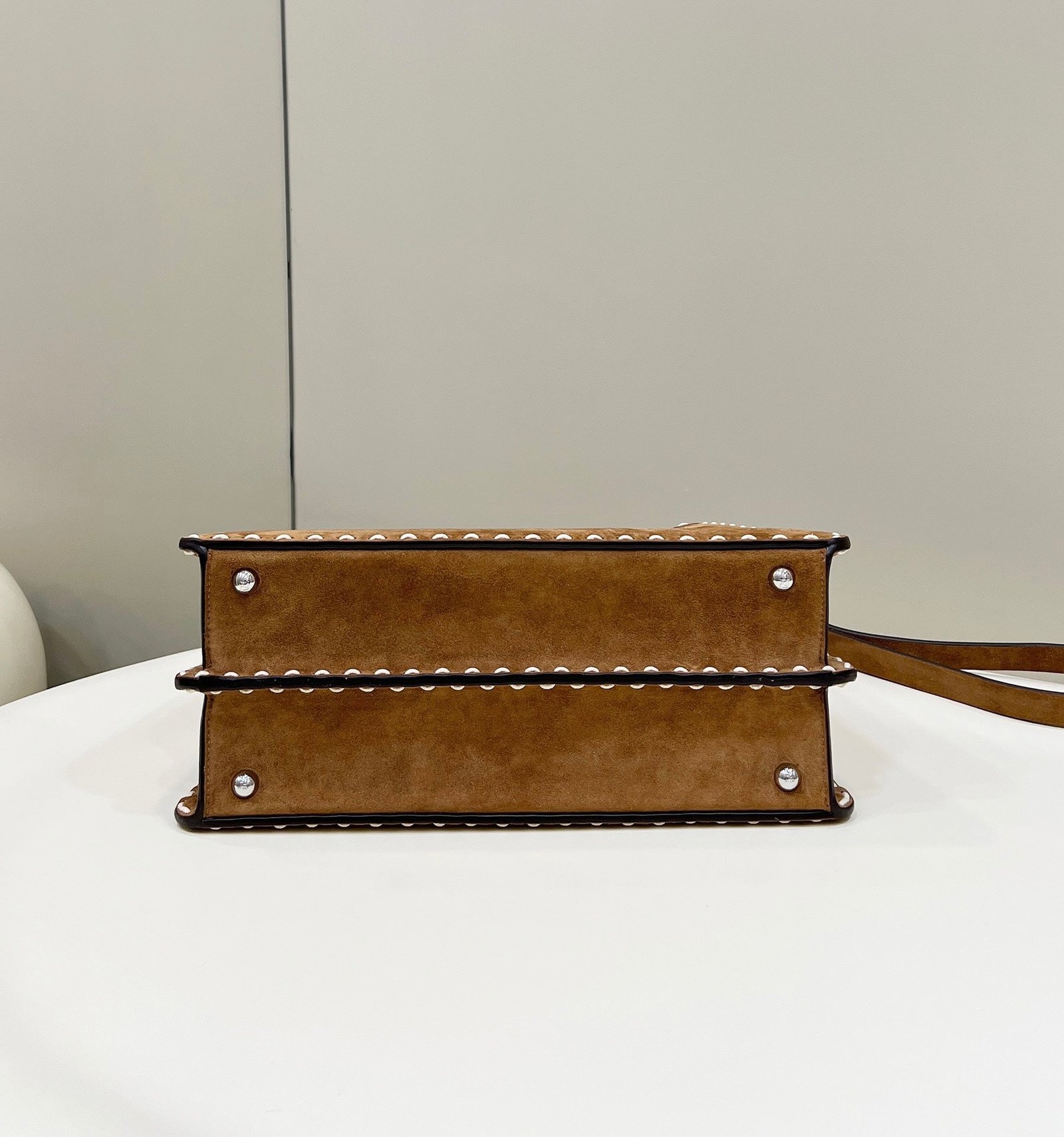 PEEKABOO ISEEU 33 IN SEPIA BROWN SUEDE SILVER HARDWARE - Image 3