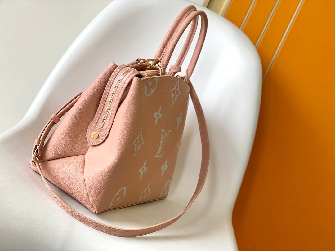 PETIT PALAIS PM LARGE SHOULDER BAG 34 IN PINK EMBOSSED COWHIDE GOLD-TONE HARDWARE - Image 4