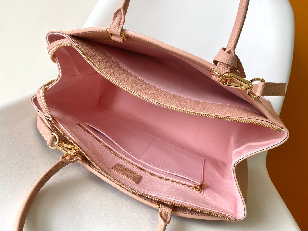 PETIT PALAIS PM LARGE SHOULDER BAG 34 IN PINK EMBOSSED COWHIDE GOLD-TONE HARDWARE - Image 6