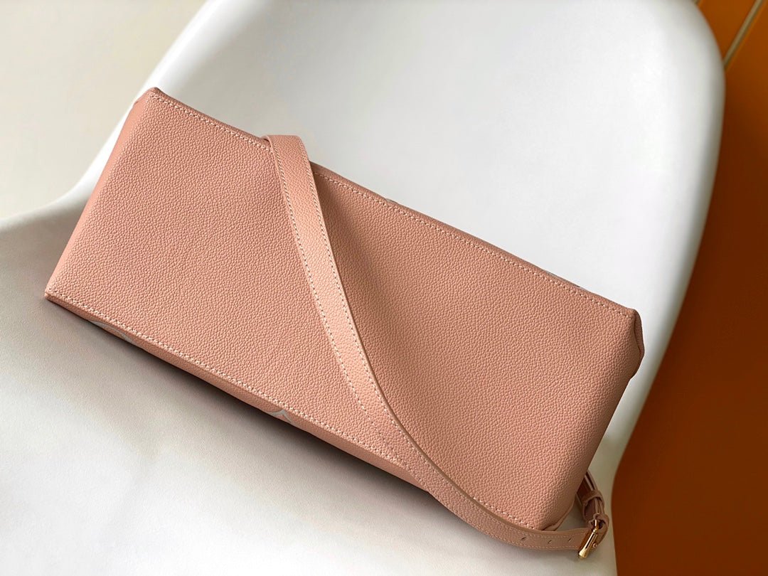 PETIT PALAIS PM LARGE SHOULDER BAG 34 IN PINK EMBOSSED COWHIDE GOLD-TONE HARDWARE - Image 9