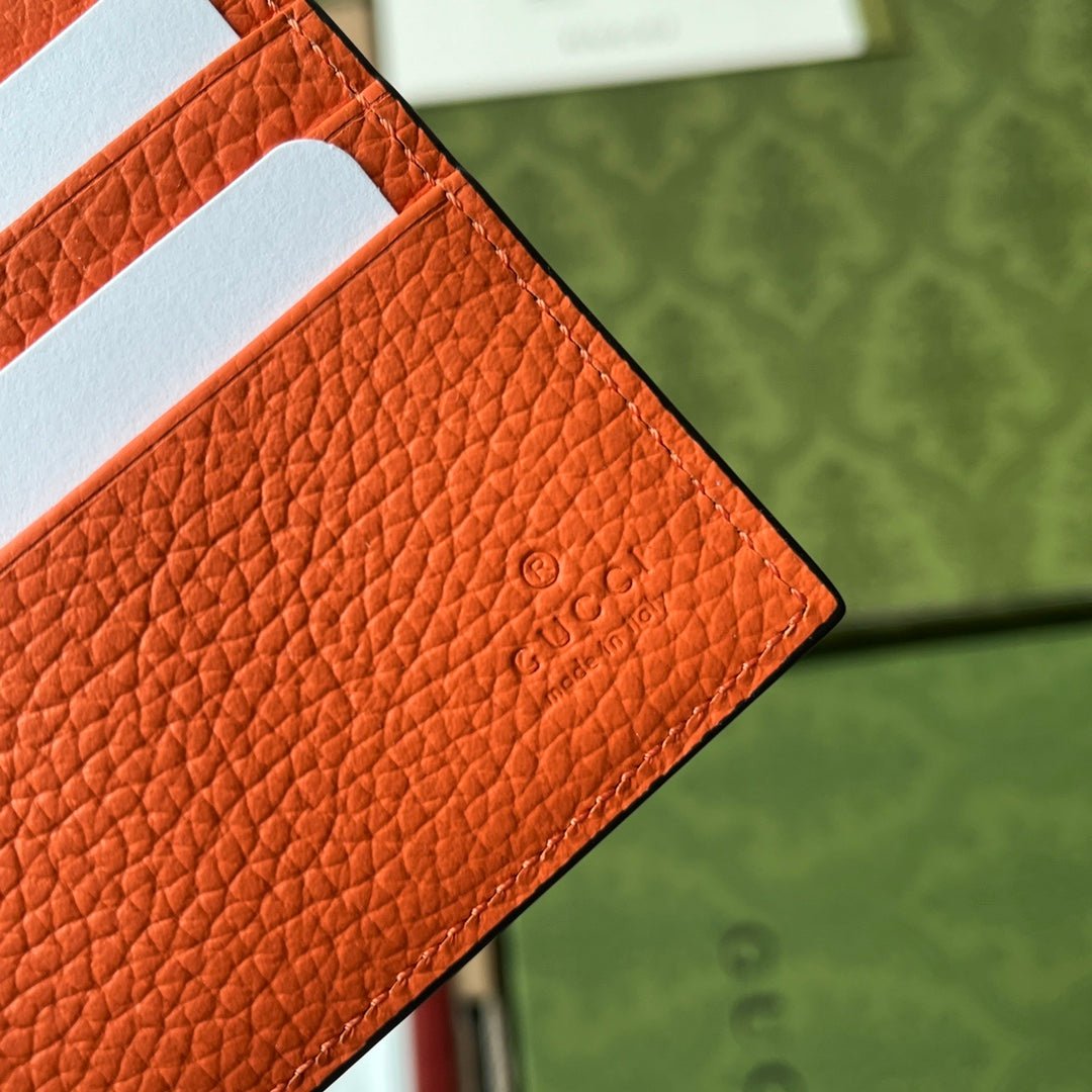 WALLET 11 IN ORANGE EMBOSSED CALFSKIN - Image 7
