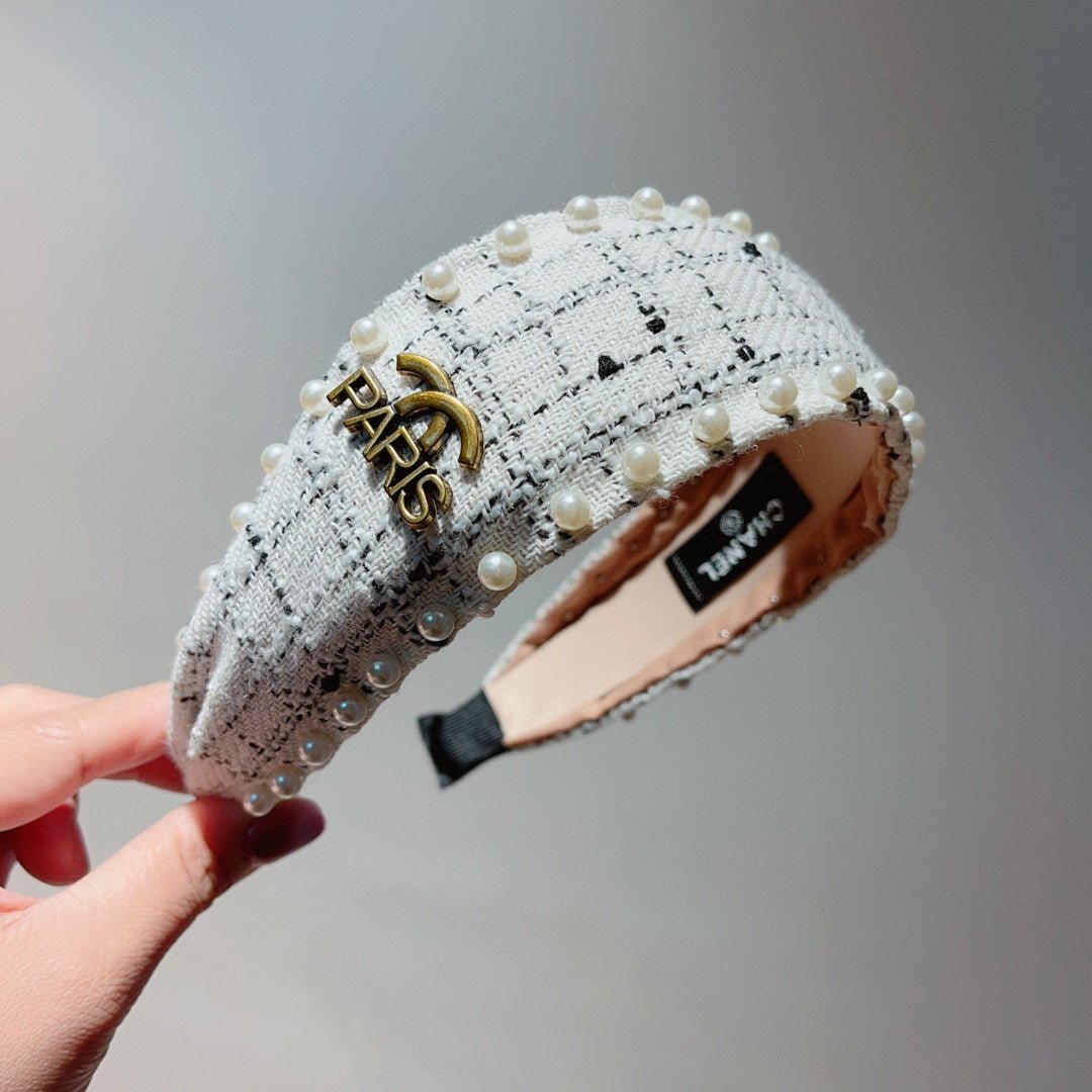 WHITE TWEED HAIRBAND 875864 - Image 2