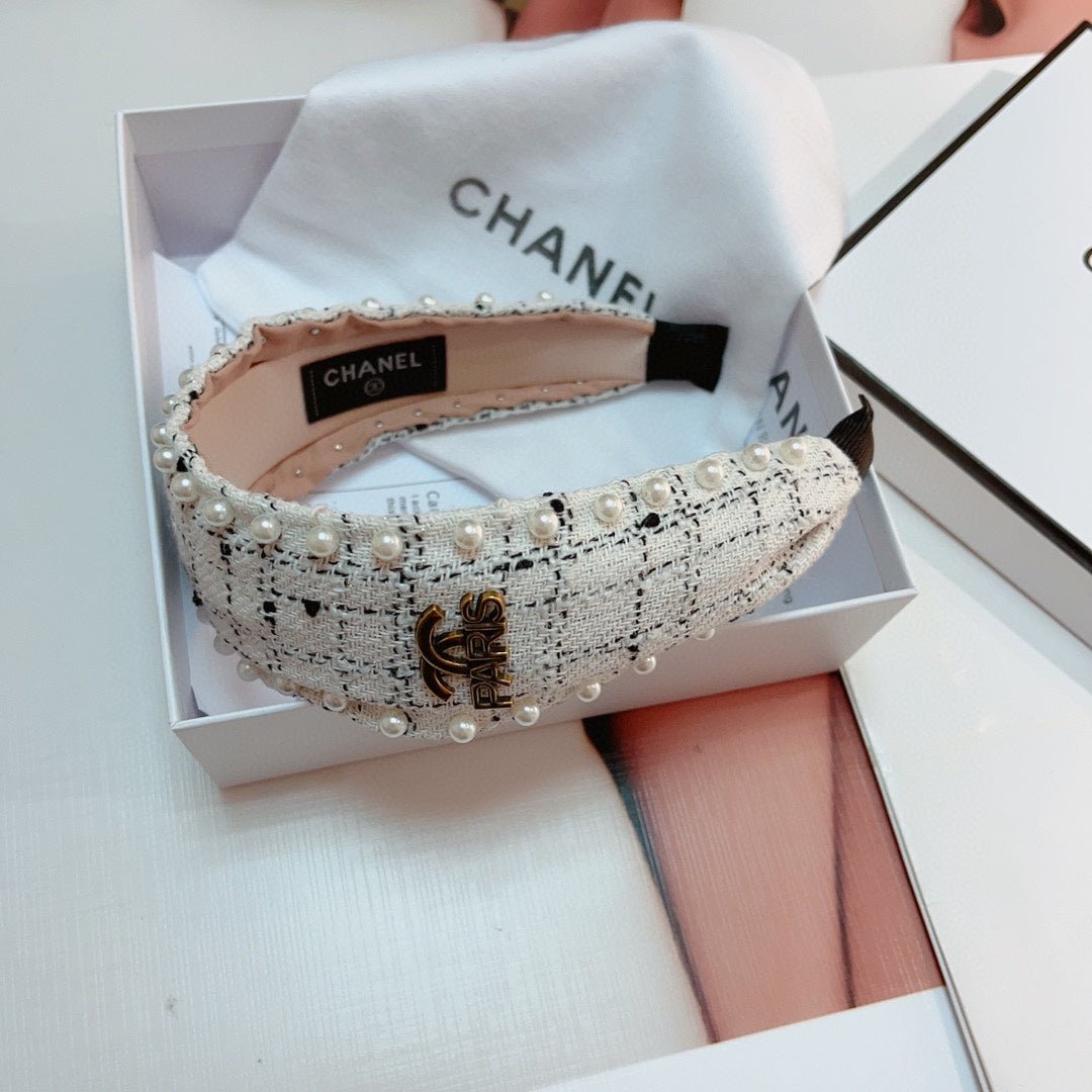 WHITE TWEED HAIRBAND 875864 - Image 3