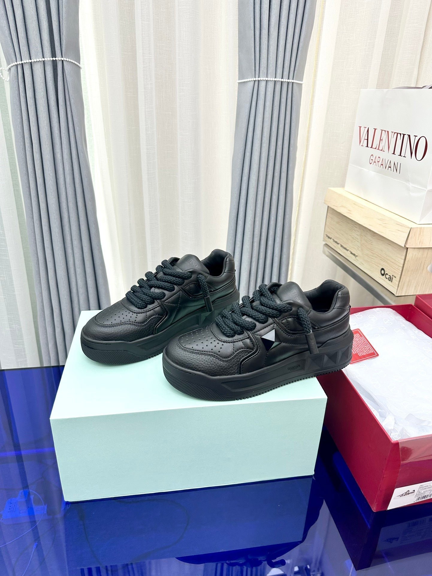 One Stud Garavani Black One Stud XL Sneakers - Image 6