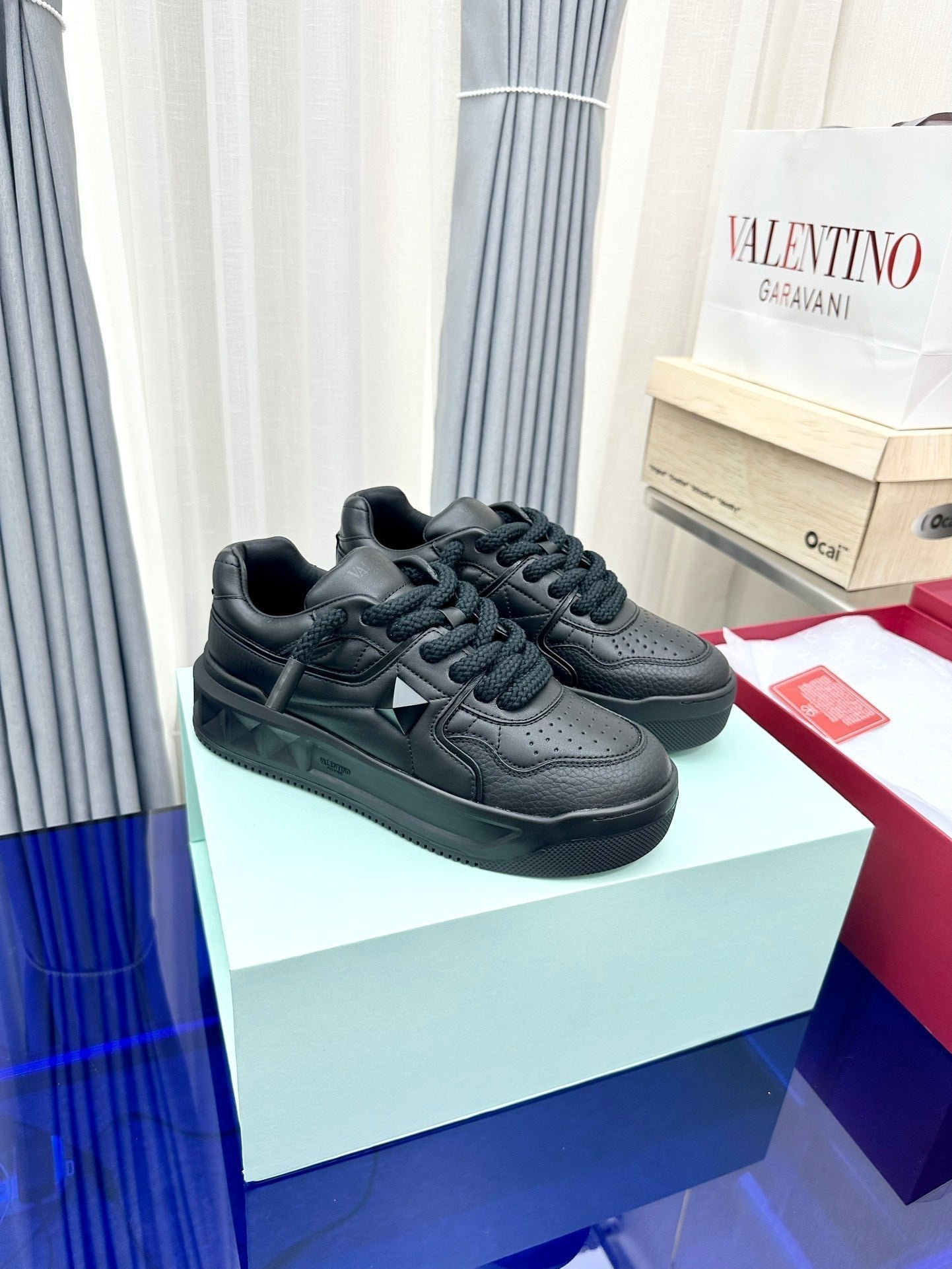 One Stud Garavani Black One Stud XL Sneakers - Image 7