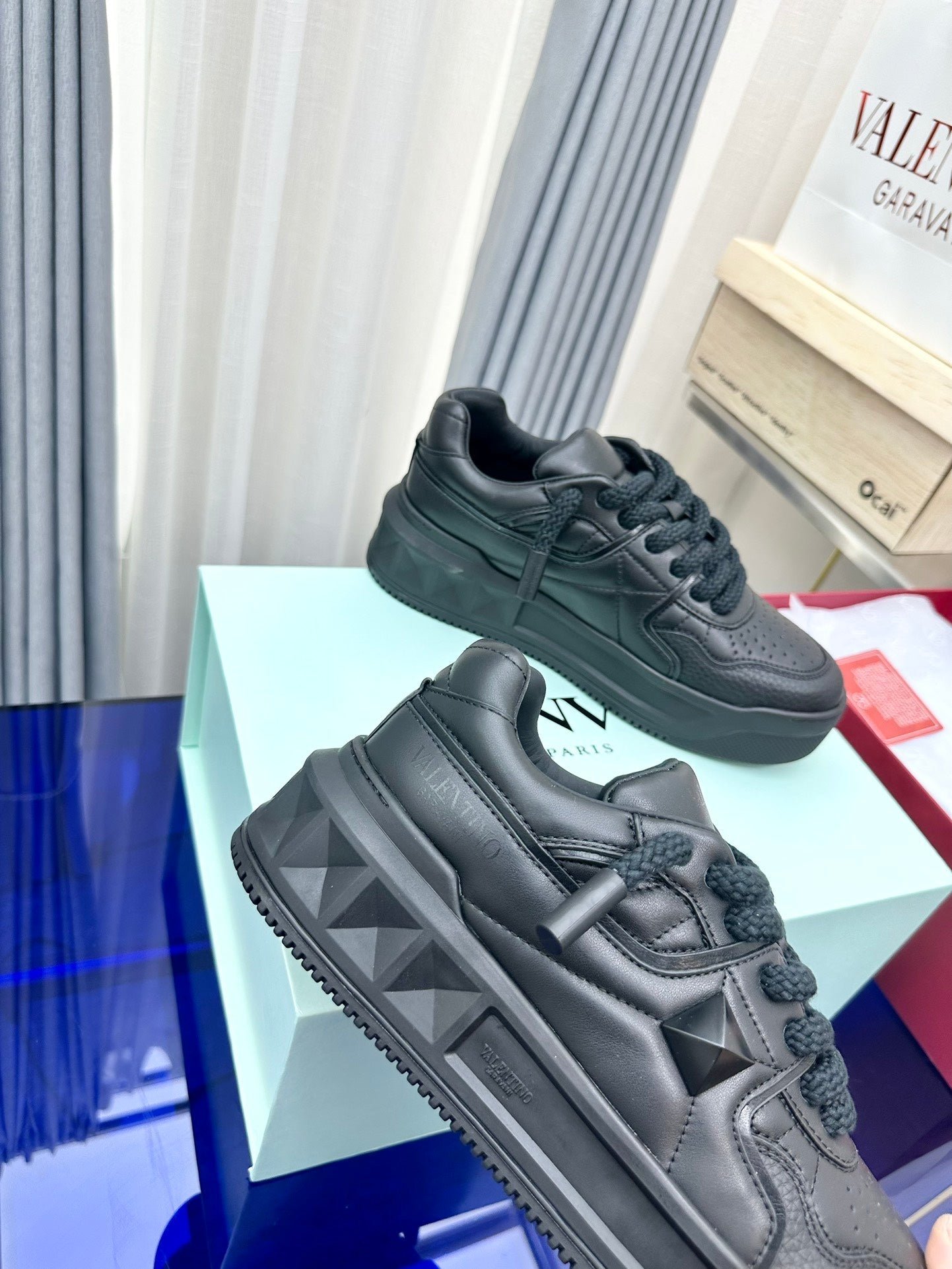 One Stud Garavani Black One Stud XL Sneakers - Image 9