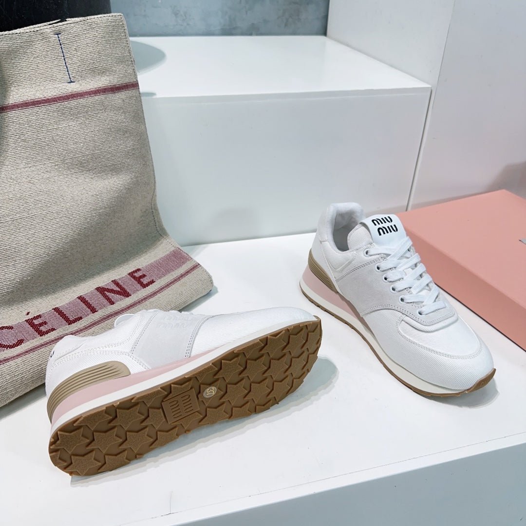White And Light Gray Sneakers Canvas - Image 9