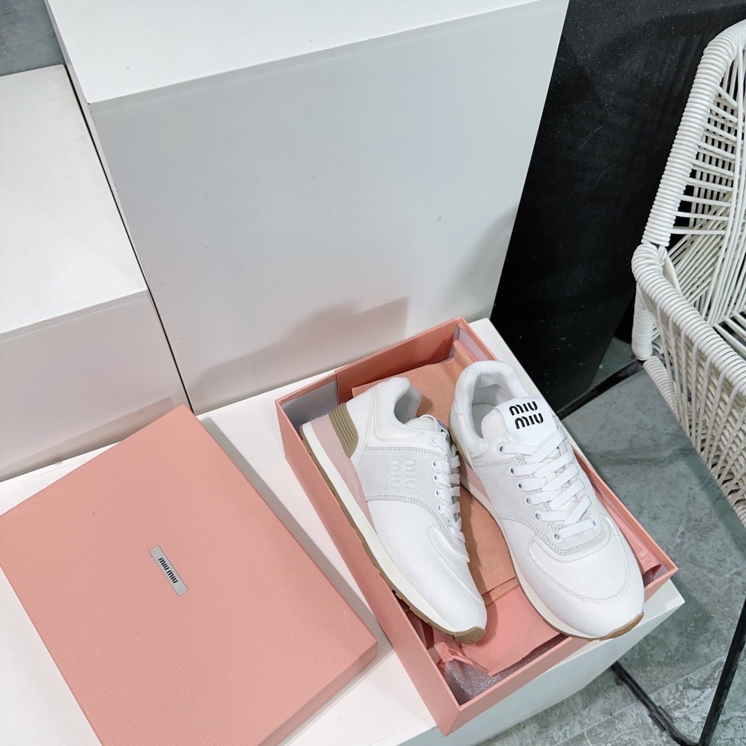 White And Light Gray Sneakers Canvas - Image 7