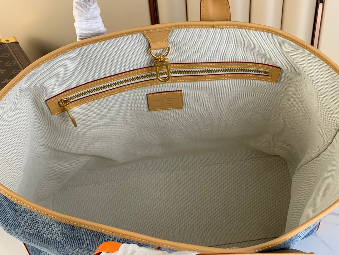 WEEKEND TOTE BAG 43 IN BLUE DAMIER DENIM 3D - Image 6