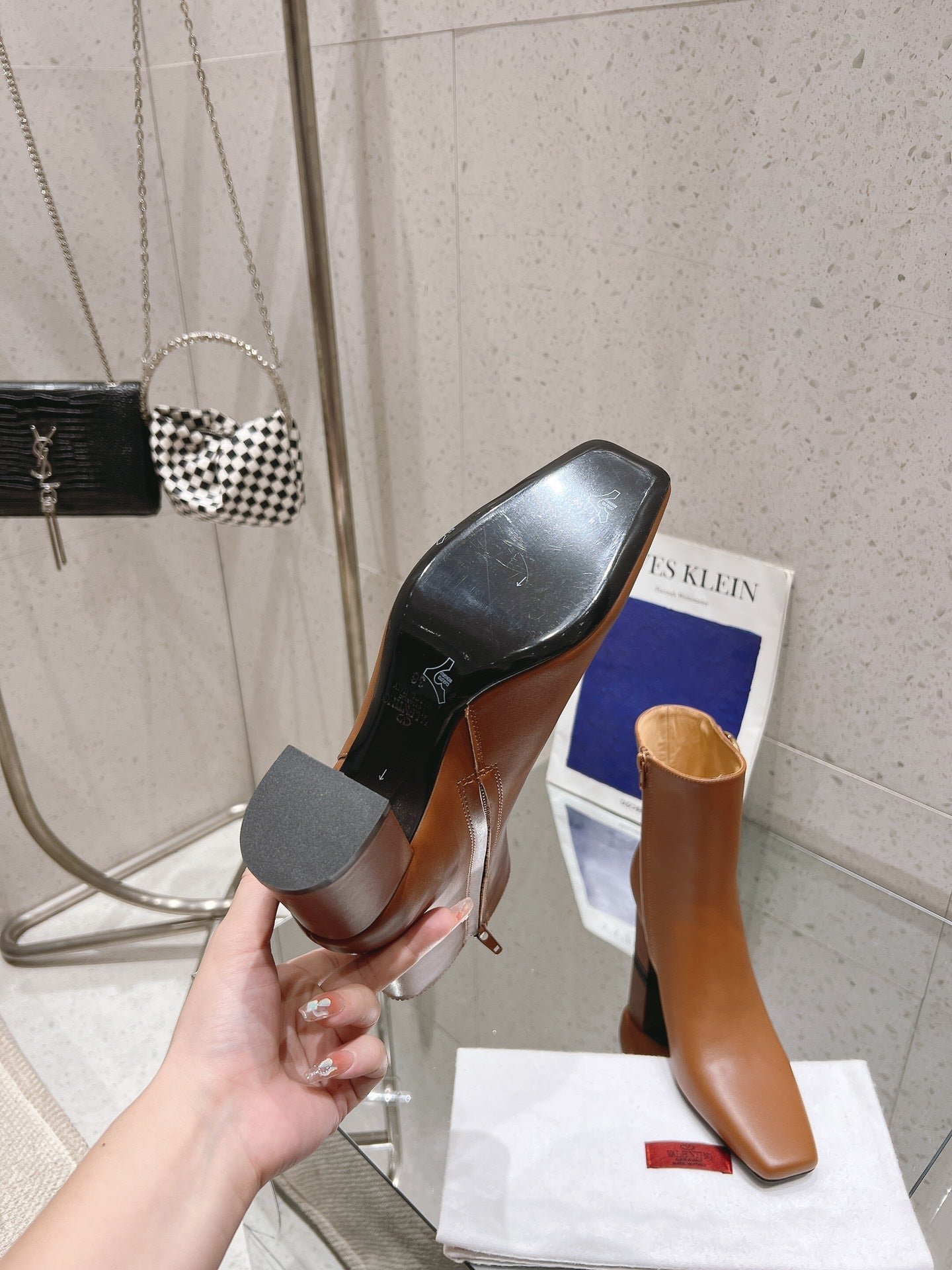 VLOGO THE BOLD EDITION ANKLE BOOT IN BRONZE BROWN CALFSKIN 70MM - Image 9