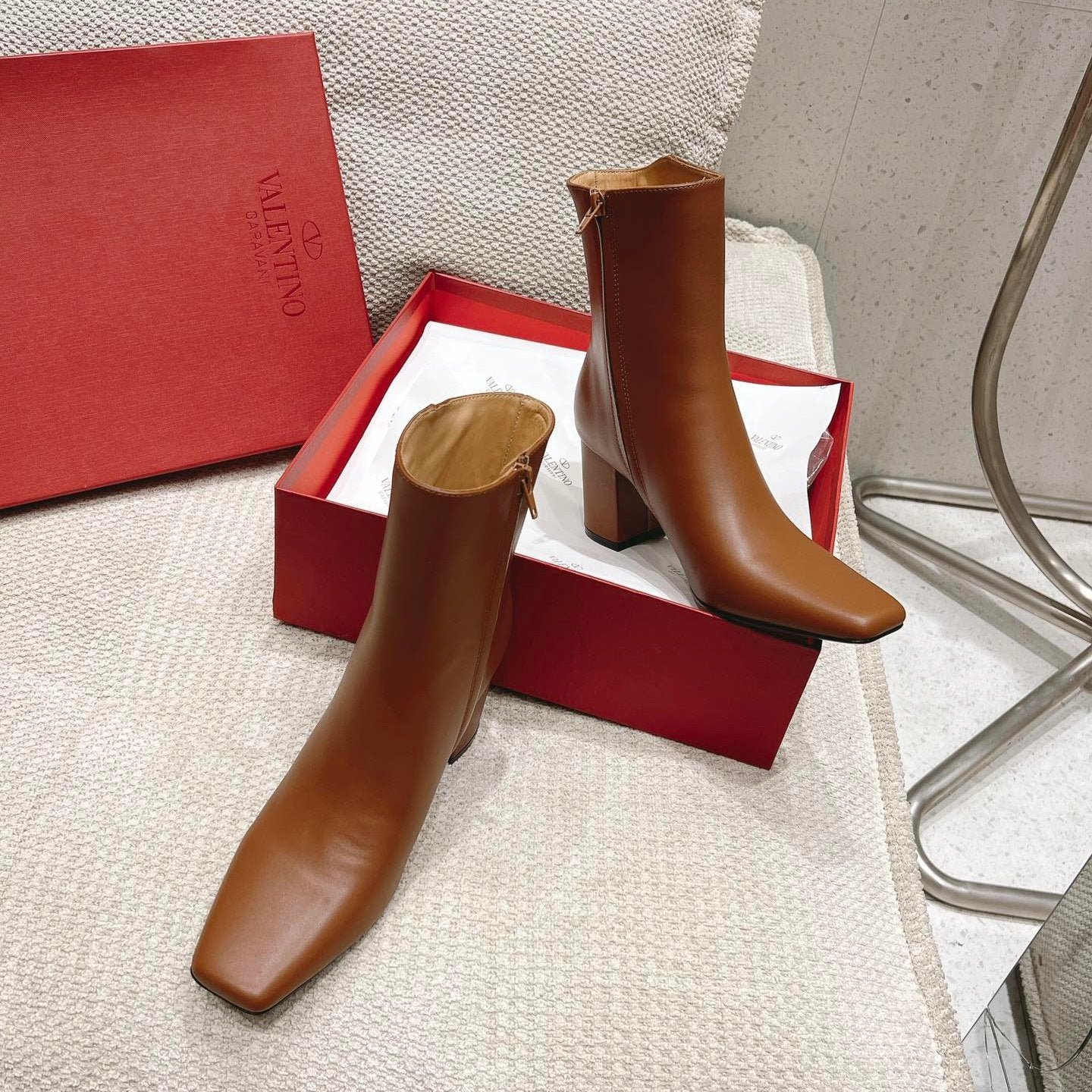 VLOGO THE BOLD EDITION ANKLE BOOT IN BRONZE BROWN CALFSKIN 70MM - Image 2