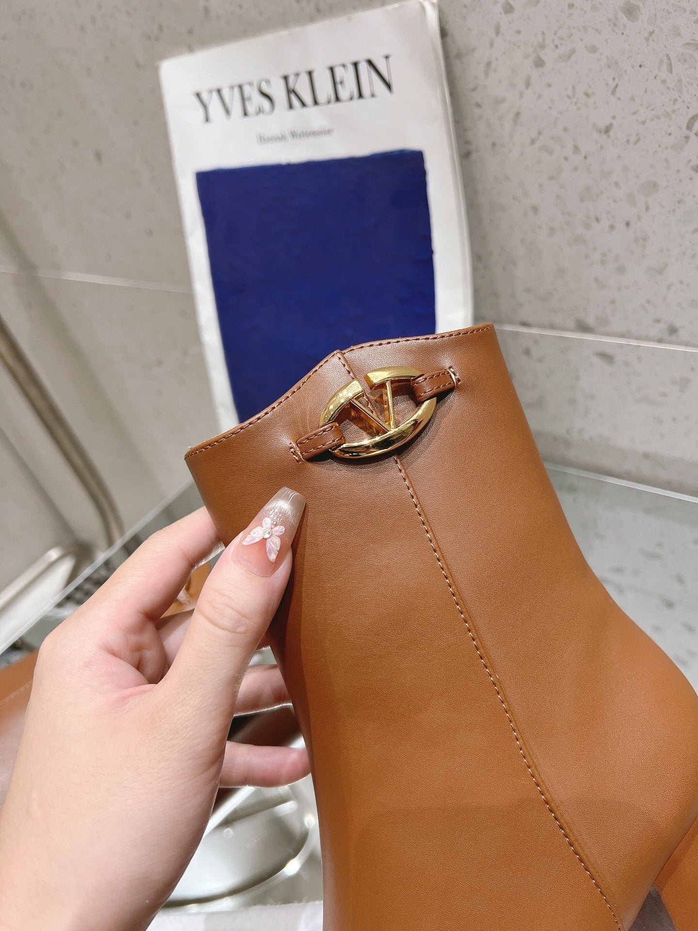 VLOGO THE BOLD EDITION ANKLE BOOT IN BRONZE BROWN CALFSKIN 70MM - Image 8