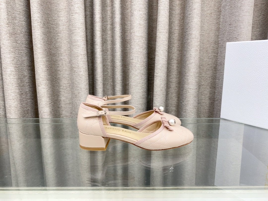 PEARL MARY JANE PUMP IN LIGHT PINK LAMBSKIN 30 MM - Image 6