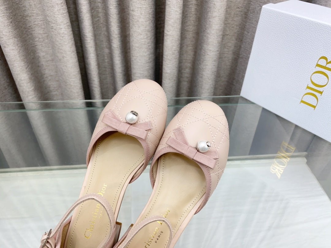 PEARL MARY JANE PUMP IN LIGHT PINK LAMBSKIN 30 MM - Image 8