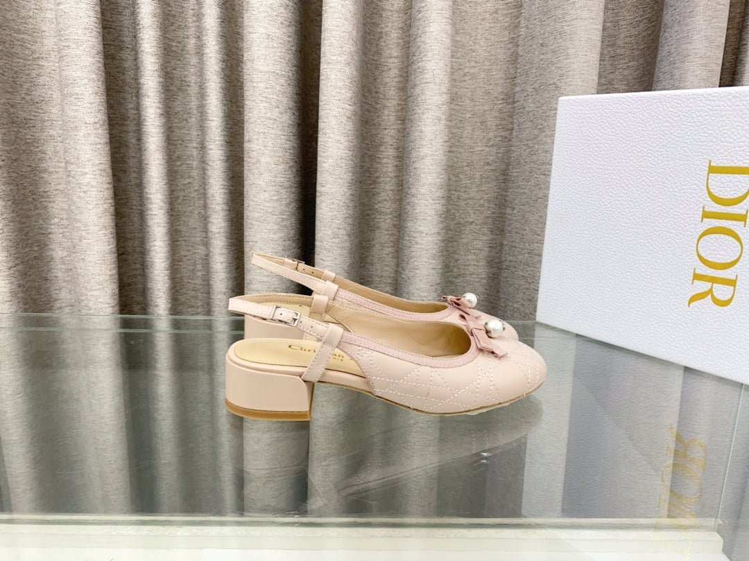 PEARL MARY JANE SLINGBACKS IN LIGHT PINK LAMBSKIN 30 MM - Image 6