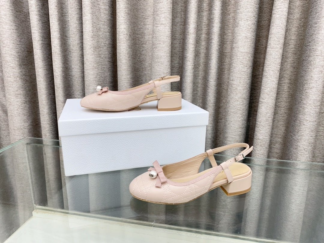 PEARL MARY JANE SLINGBACKS IN LIGHT PINK LAMBSKIN 30 MM - Image 5